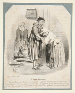 Las trepas del caniche de Honoré Daumier