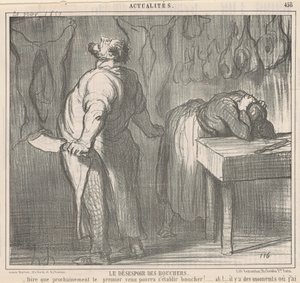 La desesperación de los carniceros de Honoré Daumier