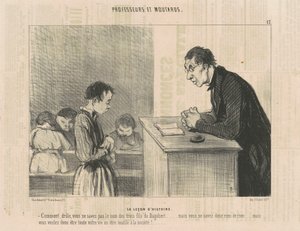 La lección de historia de Honoré Daumier