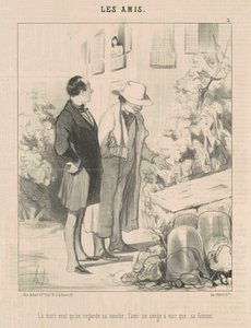 El marido quiere que miren su cama... de Honoré Daumier