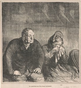El cuarto acto de un drama interesante de Honoré Daumier