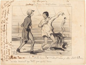 Los baños a veinte céntimos, nuevo estilo de Honoré Daumier
