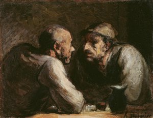 Los dos bebedores de Honoré Daumier