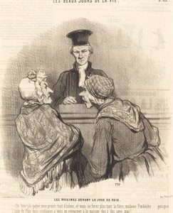 Las vecinas ante el juez de paz de Honoré Daumier