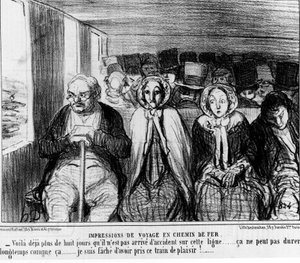 Los ferrocarriles - por Daumier, en “Charivari” del 09/11/1855. de Honoré Daumier