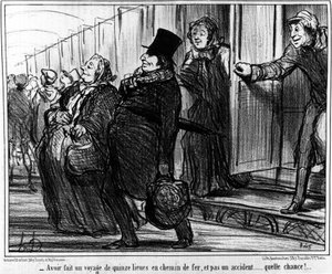 Los ferrocarriles - por Daumier, en “Charivari” del 20/07/1855.