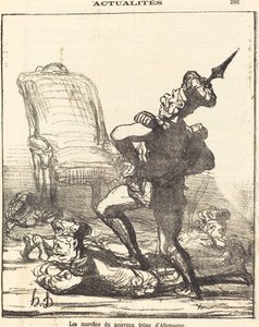 Los escalones del nuevo trono de Alemania de Honoré Daumier