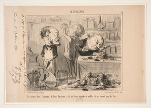 Los eruditos en el de Honoré Daumier
