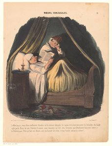 Hombre leyendo en la cama con su mujer al lado
Moeurs conjugales (título de la serie)
Moeurs conjugales (título de la serie en el objeto)