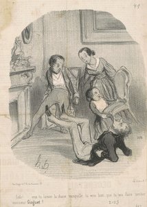 ¡Lolo!... ¿quieres dejar la silla tranquila? de Honoré Daumier
