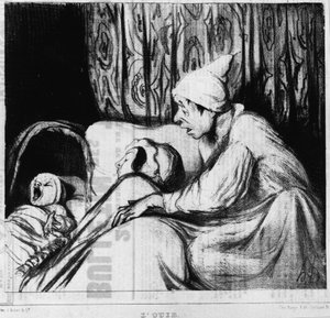El oído: serie sobre los cinco sentidos, de Honore Daumier (1808-1879). “Charivari” de Honoré Daumier
