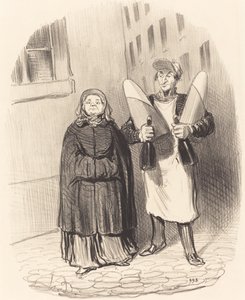 Madame Chapotard Preparándose para Hacer sus Confituras de Honoré Daumier