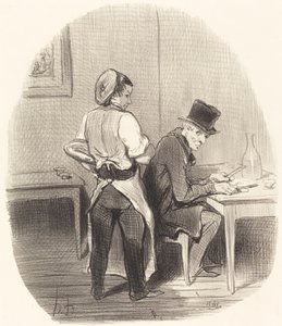 Pero, señor, le aseguro que es... ¡ternera!... de Honoré Daumier