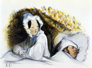 Hombre y mujer en la cama: 
