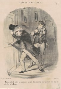 Manera educada de poner... en la puerta... de Honoré Daumier