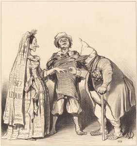 Matrimonio de la Época y el Constitucional de Honoré Daumier