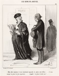 Mi querido señor... imposible defender su caso de Honoré Daumier
