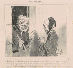 ¡Dios mío! ¡Sra. Bombec, qué ha atrapado? de Honoré Daumier