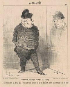 Señor Berryer frente a su espejo ... de Honoré Daumier