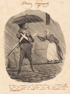 Señor... Señor, aquí está su pañuelo de Honoré Daumier