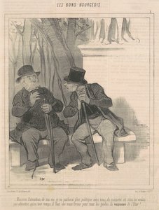 Mossieu Rabourdeau ... no hablaré más de política con usted ... de Honoré Daumier