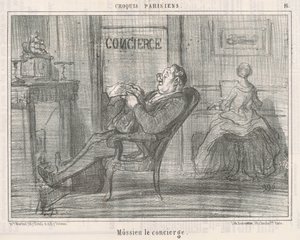 Monsieur el conserje de Honoré Daumier