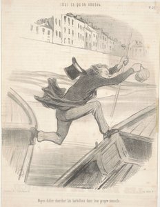 Medio de ir a buscar los barbillones en su propio domicilio de Honoré Daumier