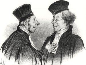 ¡Querida! Te desmayaste... admirablemente. ¡Realmente causó una impresión duradera!, 1838 de Honoré Daumier