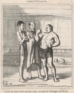 No yendo a los baños fríos que... de Honoré Daumier