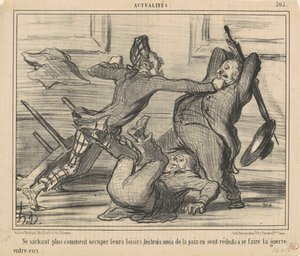 No sabiendo más cómo usar su tiempo libre... de Honoré Daumier