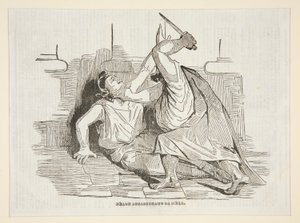 Nero asesinando a su madre, de Charivari 9 de abril de 1834 de Honoré Daumier