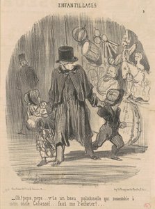 ¡Oh! Papá, papá... mira un hermoso... de Honoré Daumier