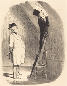 ¡Oh! en cuanto a la vista, ¡no encontrarás mejor que aquí! de Honoré Daumier