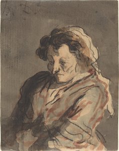 Anciana sentada de Honoré Daumier