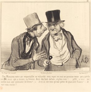 Sí, Señor, su aire respetable me envalentona... de Honoré Daumier