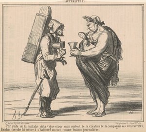 Debido a la enfermedad de la vid de Honoré Daumier