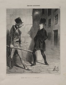 Emociones parisinas, lámina 11: ¿Qué hora es por favor?, 24 de noviembre de 1839