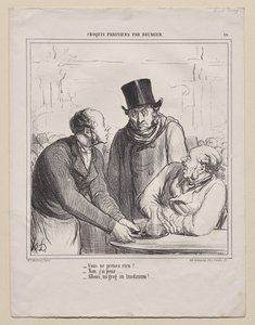 Bocetos parisinos, lámina 16: ¿No tomarás nada? de Honoré Daumier