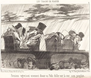 Parisienses lamentando profundamente de Honoré Daumier