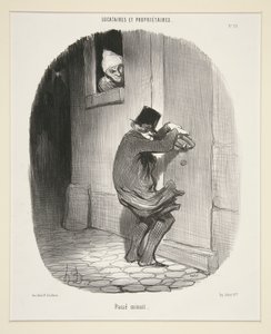 Pases de medianoche, de inquilinos y propietarios de Honoré Daumier