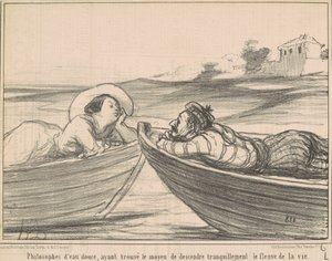 Filósofos de agua dulce... de Honoré Daumier