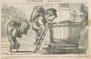 Llevando cargas así durante seis horas de Honoré Daumier