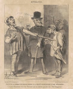 Prestation ... de un ... miembro ... del diez de diciembre ... de Honoré Daumier