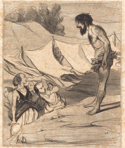 Presentación de Ulises a Nausica de Honoré Daumier