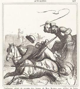 Prudhomme obligado a tomar lecciones... de Honoré Daumier