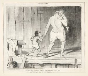 Cuando los niños se han portado bien de Honoré Daumier