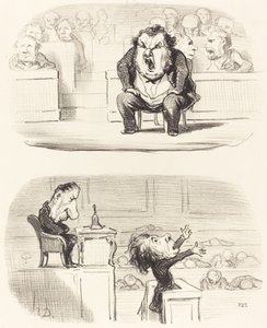 Cuando un orador aburrido sube a la tribuna de Honoré Daumier