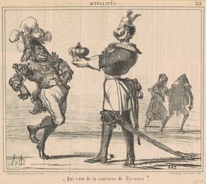 ¿Quién quiere la corona de Bizancio? de Honoré Daumier