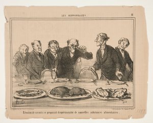 Reunión de académicos que proponen de Honoré Daumier