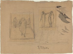 Escena en un palacio de justicia de Honoré Daumier